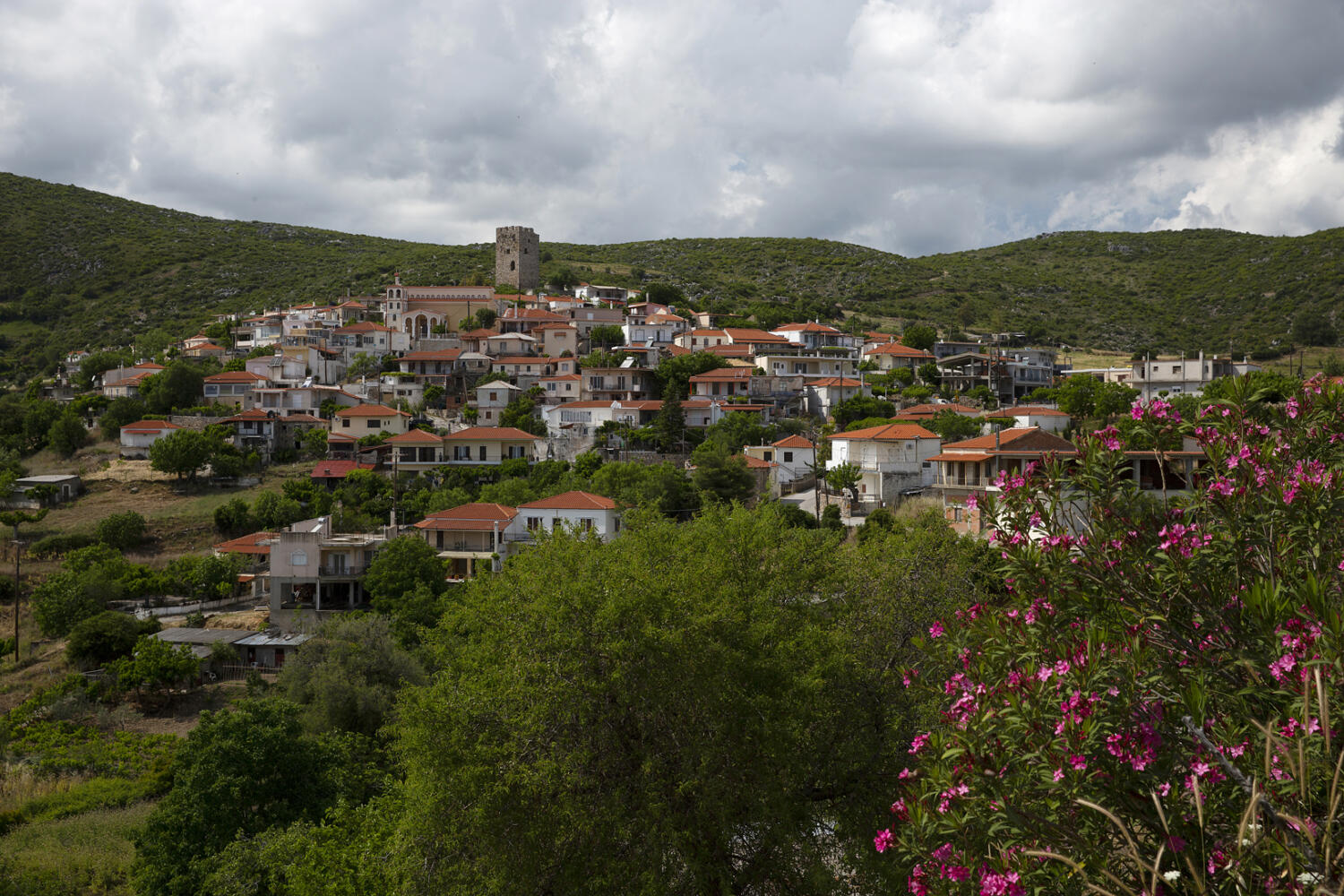 Χωριό Τραχήλι. Φωτογραφία: ©Βασίλης Συκάς, για τον Δήμο Κύμης-Αλιβερίου